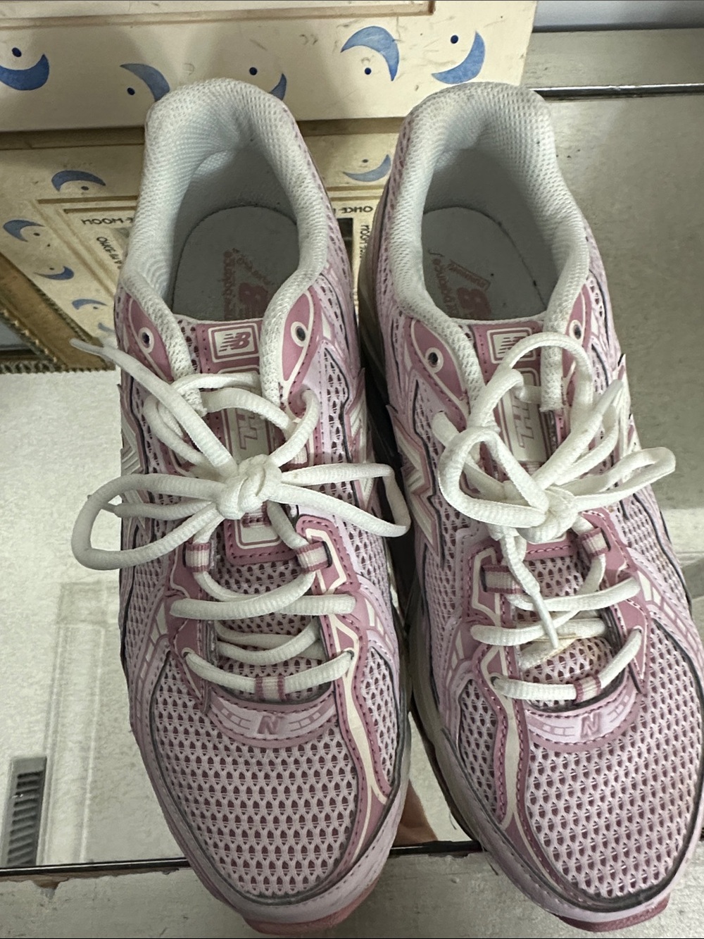 New Balance Women's Light Pink Lace-Up Running Shoes